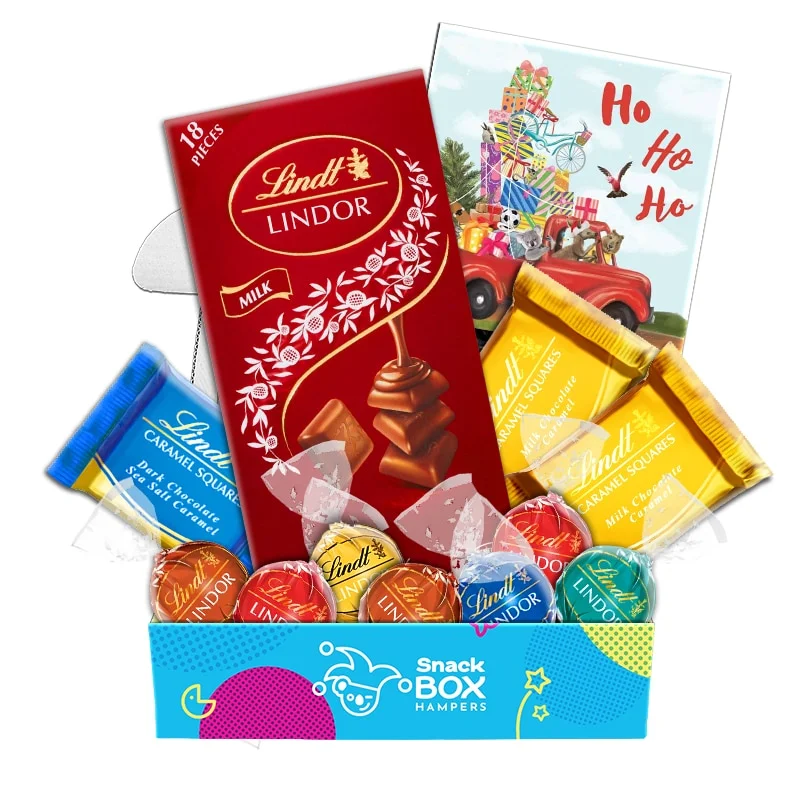 Christmas Lindt Chocolate T Box Hamper Fun Size Snack Box Hampers 0753