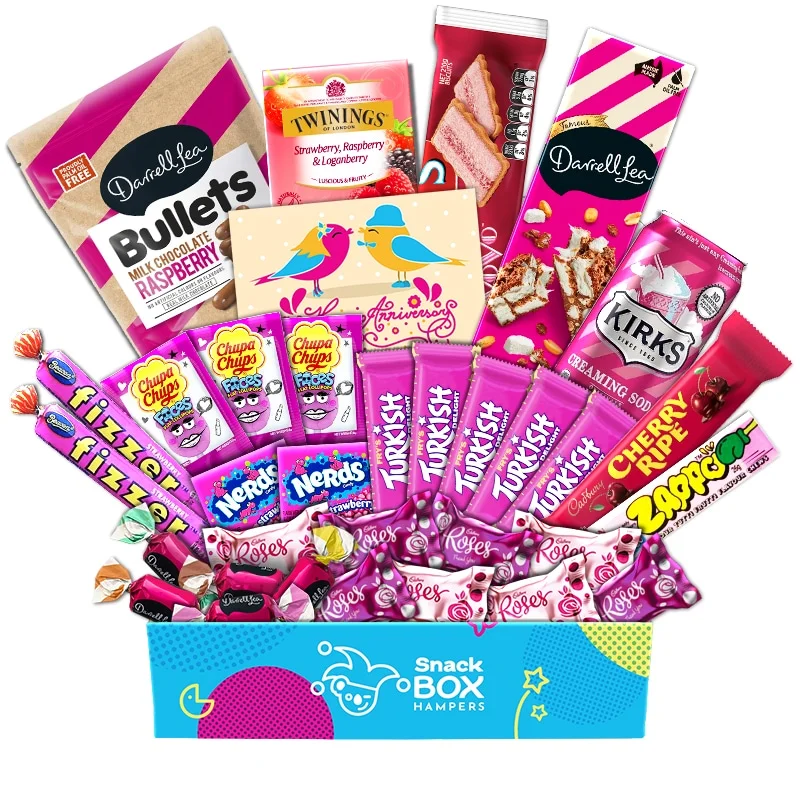 Anniversary Tickled Pink Snack Box Gift Hamper for Her – Large - Snack Box  Hampers