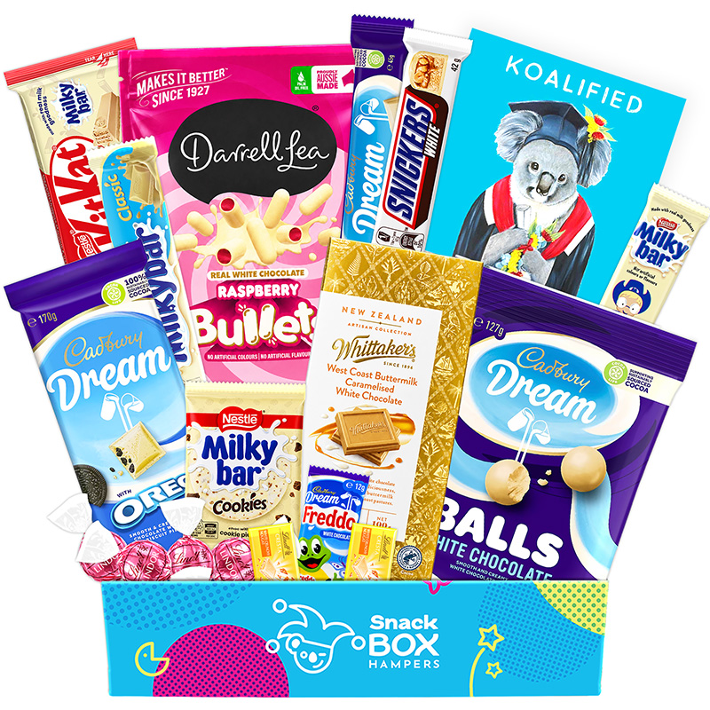 graduation-white-chocolate-gift-box-hamper graduation white chocolate gift box hamper