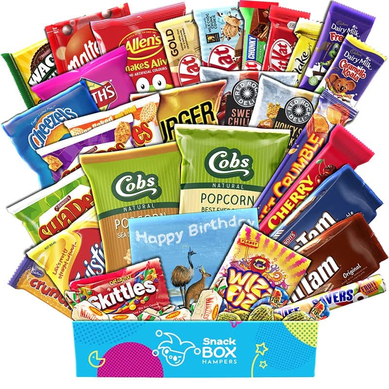 Birthday Binge And Bite Movie Night Snack Box Hamper – Large - Snack 