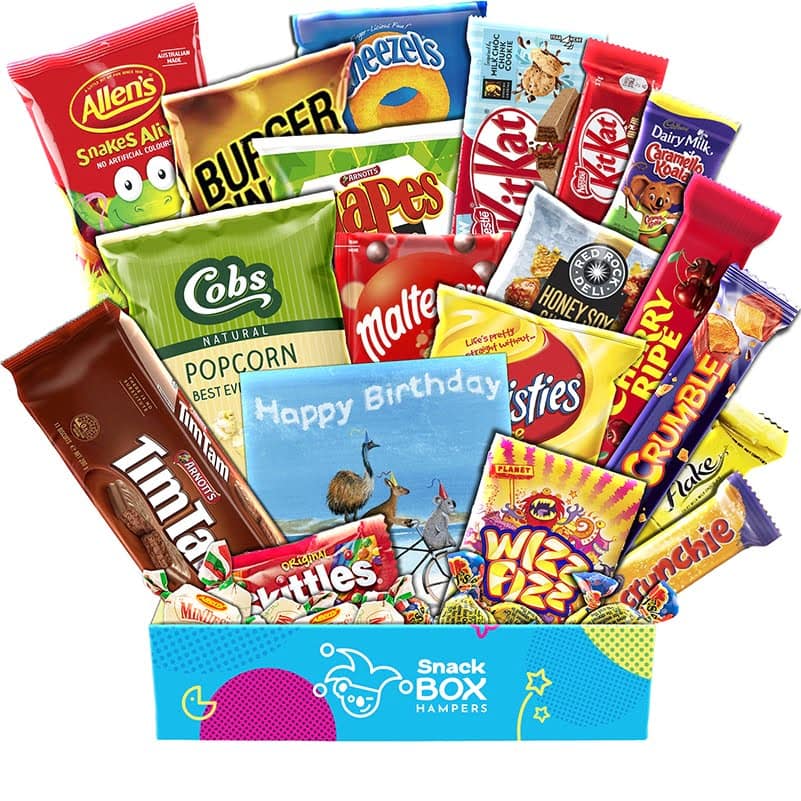 Birthday Binge and Bite Movie Night Snack Box Hamper – Medium - Snack ...