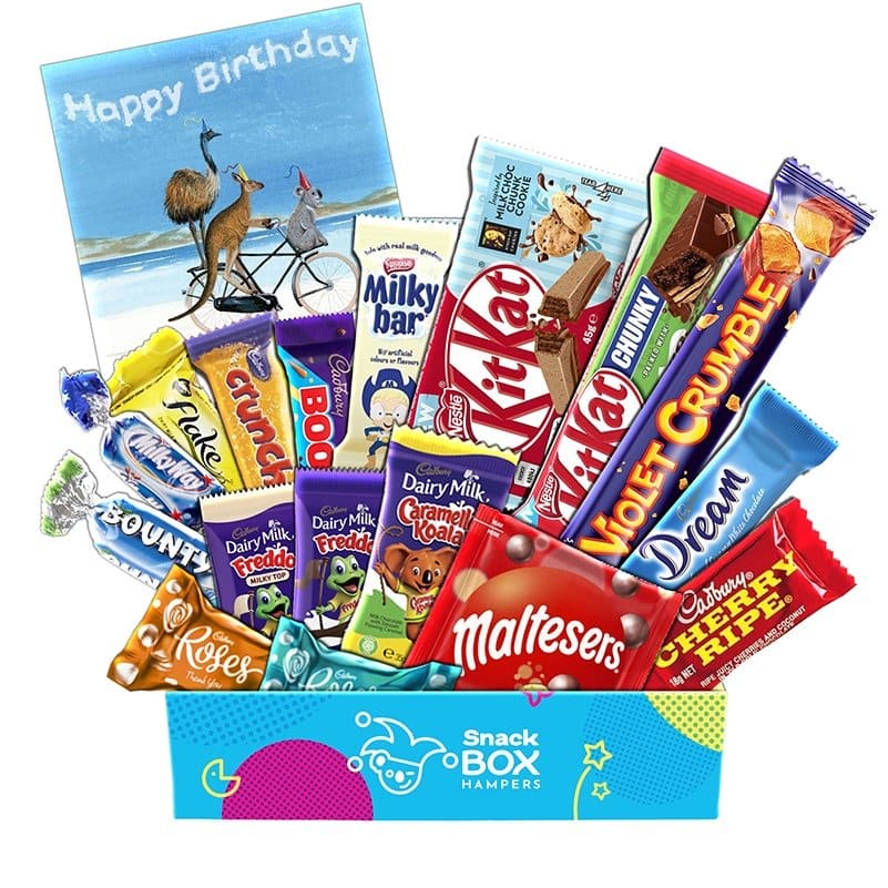 Birthday Chockablock Chocolate Box T Hamper Fun Size Snack Box Hampers 6465