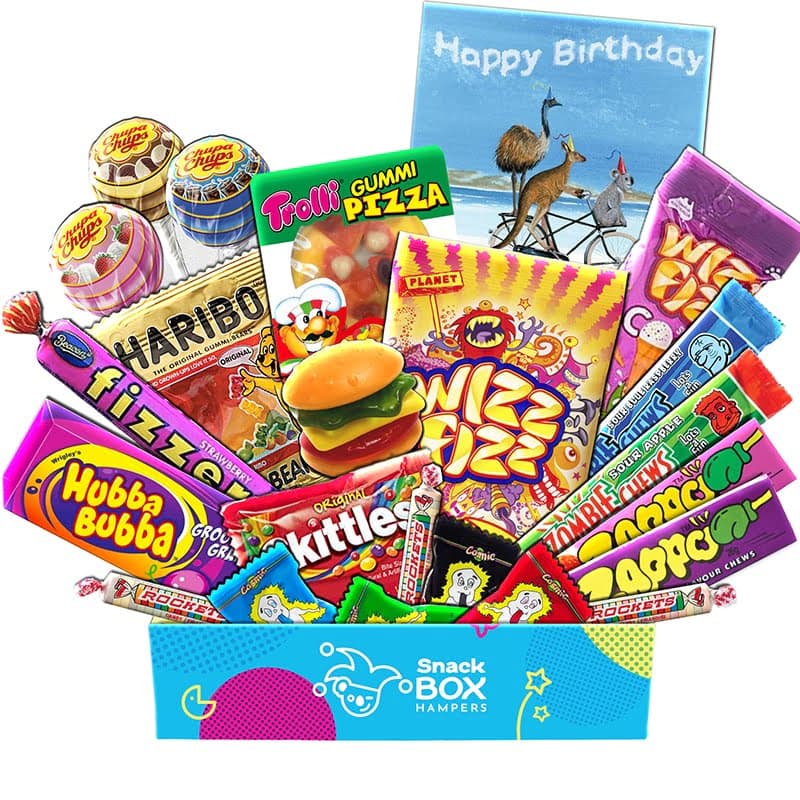 Birthday Kaleidoscope Lolly Box Gift Hamper – Fun Size - Snack Box Hampers