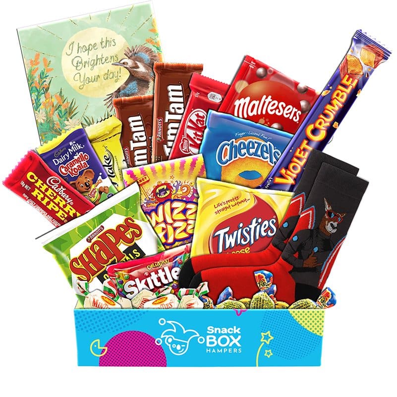 Get Well Soon Elite Treat Mix Snack Box Gift Hamper for Him – Medium