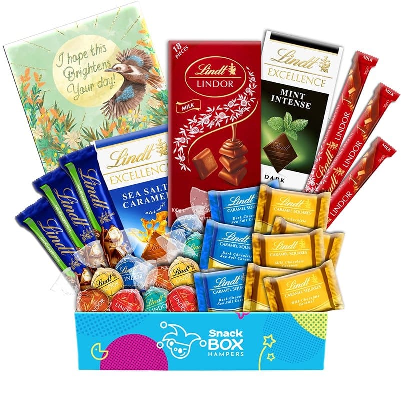 Get Well Soon Lindt Chocolate Gift Box Hamper - Medium - Snack Box Hampers