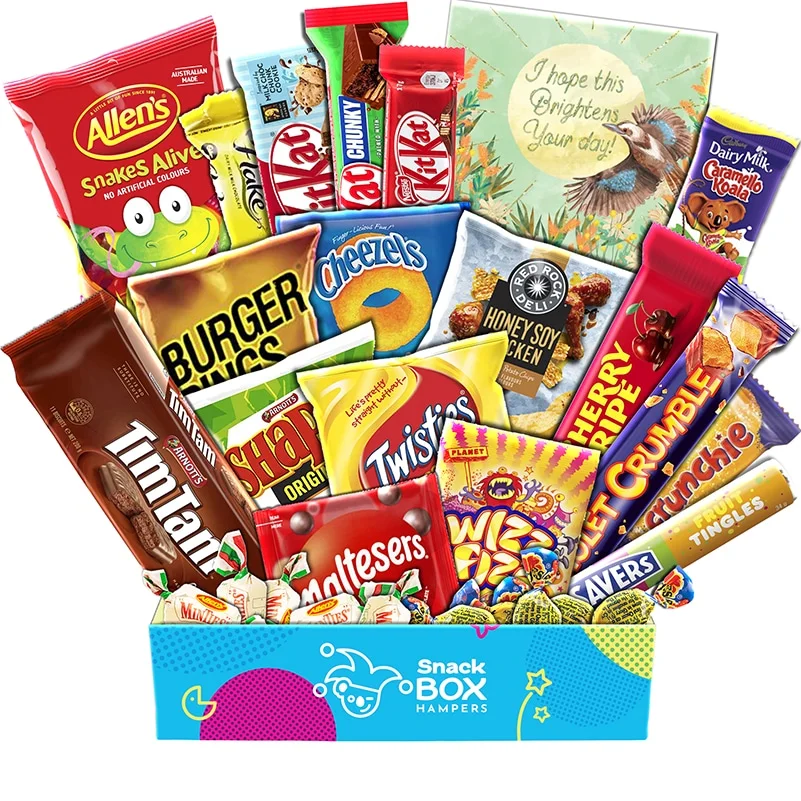 Get Well Soon Thrill Mix Snack Box Gift Hamper – Medium - Snack Box Hampers