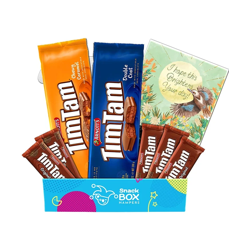Get Well Soon Tim Tam Slam Gift Box Hamper - Fun Size - Snack Box Hampers