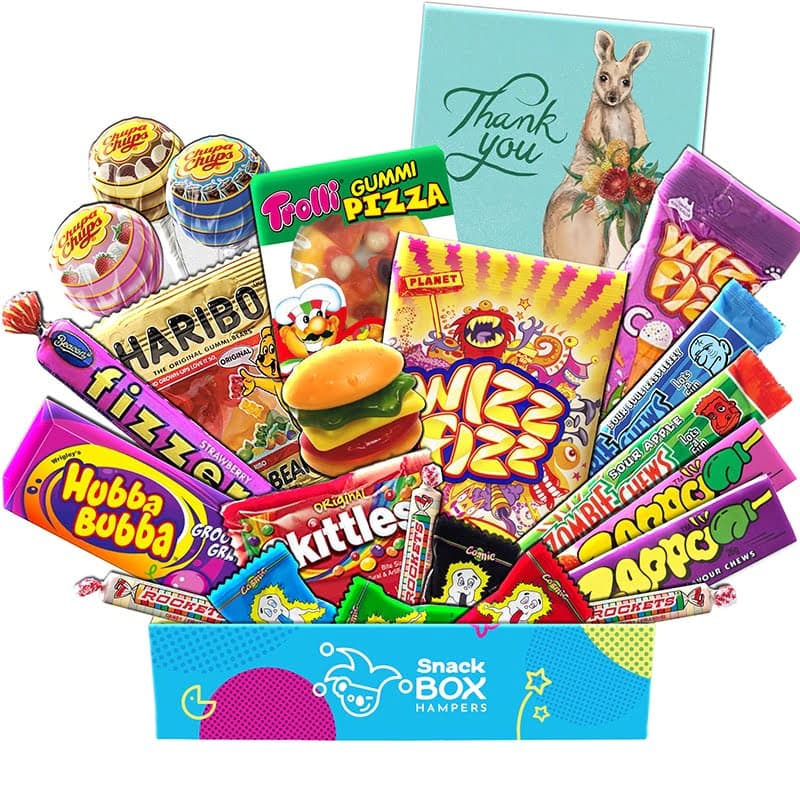 Thank You Kaleidoscope Lolly Box Gift Hamper – Fun Size - Snack Box Hampers