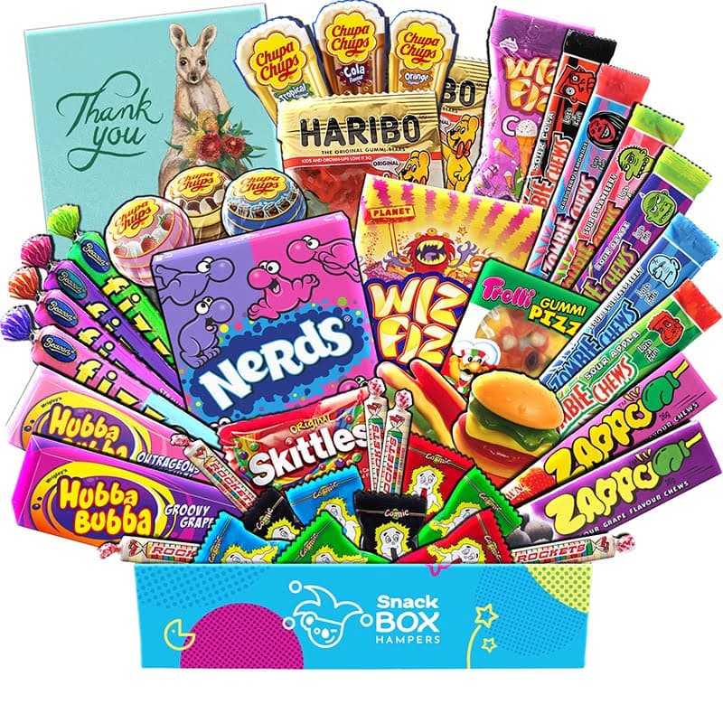 Thank You Kaleidoscope Lolly Box Gift Hamper – Medium - Snack Box Hampers