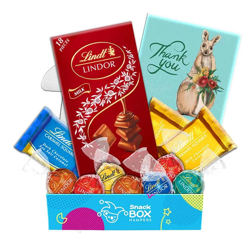 Thank You Lindt Chocolate Gift Box Hamper – Fun Size