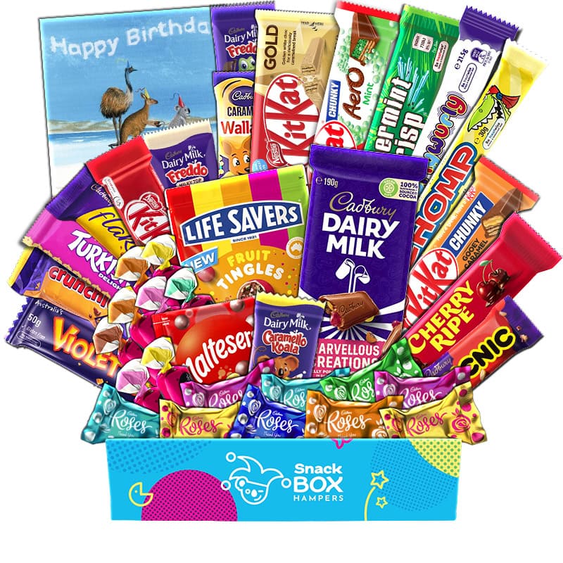 Birthday Chockablock Chocolate Box Gift Hamper – Large - Snack Box Hampers