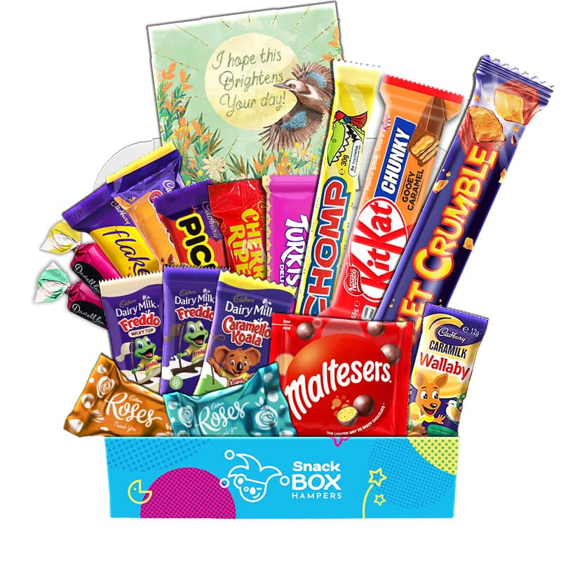 Get Well Soon Chockablock Chocolate Box Gift Hamper – Fun Size - Snack ...