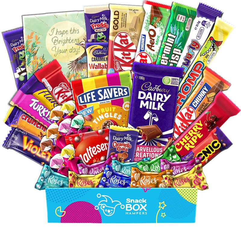 Get Well Soon Chockablock Chocolate Box Gift Hamper – Large - Snack Box ...