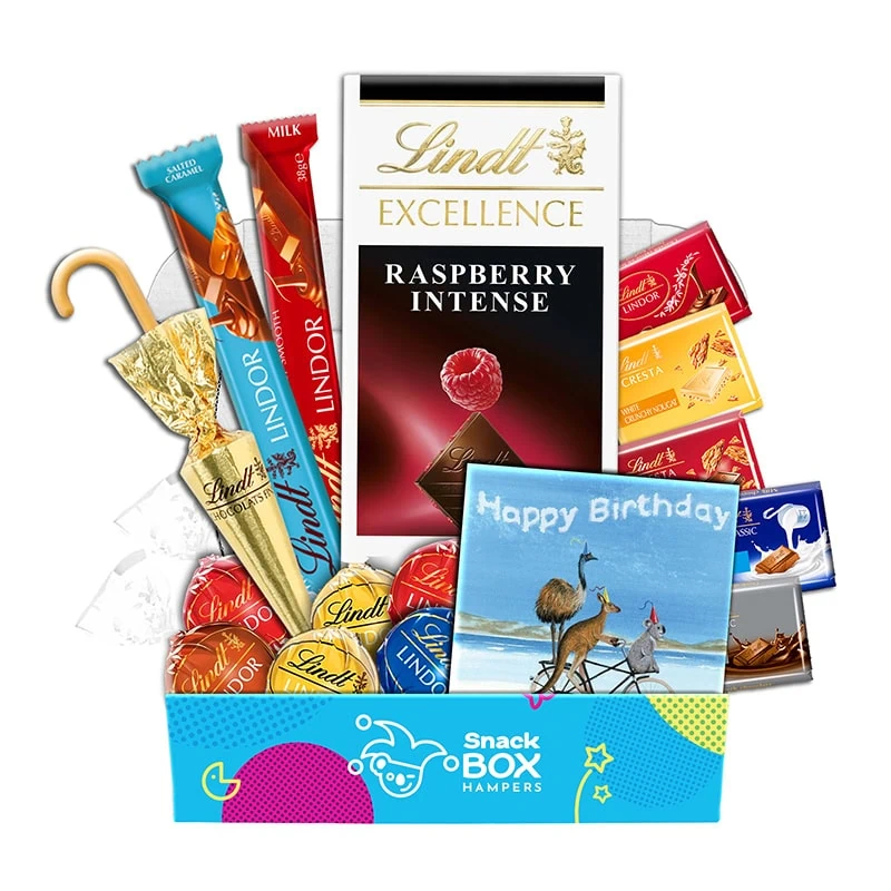 Birthday Lindt Premium Chocolate Gift Box Hamper - Fun Size