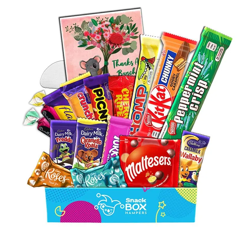 Thank You Chockablock Chocolate Box Gift Hamper – Fun Size