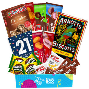 21st Birthday Arnotts Biscuit Gift Box Hamper Medium