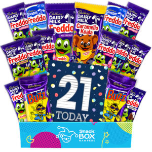 21st birthday freddo and friends gift box hamper