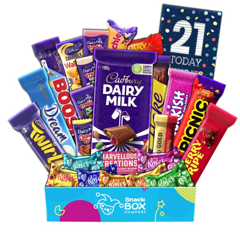 21st Birthday Cadbury Faves Chocolate Box Gift Hamper – Medium