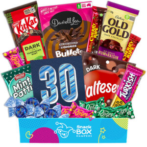 30th birthday assorted dark chocolate gift box hamper