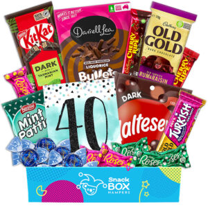 40th birthday assorted dark chocolate gift box hamper