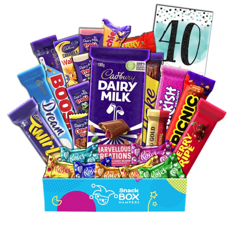 40th Birthday Cadbury Faves Chocolate Box Gift Hamper – Medium