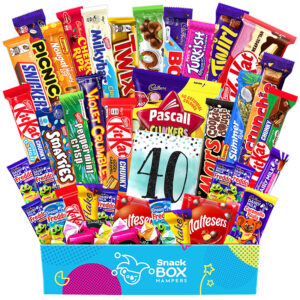 40th birthday chockablock chocolate box gift hamper large