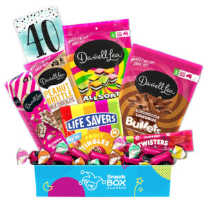 40th Birthday Darrell Lea Faves Chocolate Box Gift Hamper – Large