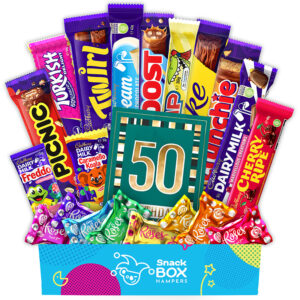 50th Birthday Cadbury Faves Chocolate Box Gift Hamper Medium