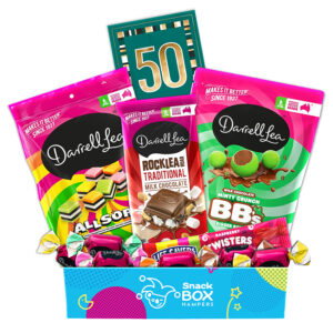 50th Birthday Darrell Lea Faves Chocolate Box Gift Hamper - Small