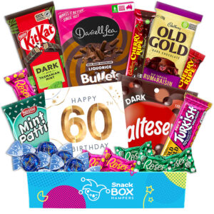 60th birthday assorted dark chocolate gift box hamper