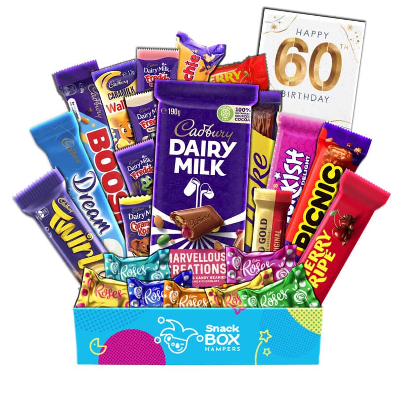 60th Birthday Cadbury Faves Chocolate Box Gift Hamper – Medium