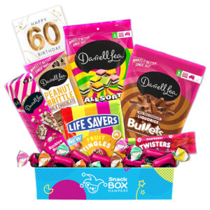 60th Birthday Darrell Lea Faves Chocolate Box Gift Hamper – Large