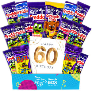 60th birthday freddo and friends gift box hamper