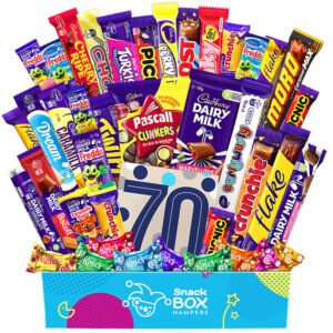 70th birthday cadbury faves chocolate box gift hamper large