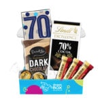 70th Birthday Dark Chocolate Gift Box Hamper - Fun Size