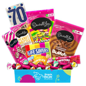 70th Birthday Darrell Lea Faves Chocolate Box Gift Hamper – Large
