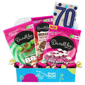 70th Birthday Darrell Lea Faves Chocolate Box Gift Hamper - Small