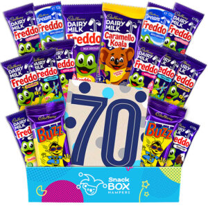 70th birthday freddo and friends gift box hamper