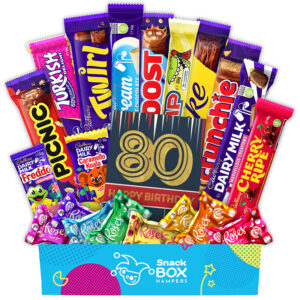 80th Birthday Cadbury Faves Chocolate Box Gift Hamper Medium