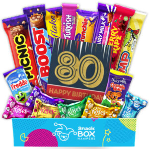 80th birthday cadbury faves chocolate box gift hamper fun size