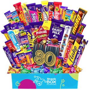 80th birthday cadbury faves chocolate box gift hamper large