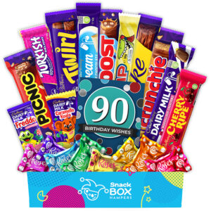 90th Birthday Cadbury Faves Chocolate Box Gift Hamper Medium