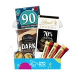 90th Birthday Dark Chocolate Gift Box Hamper - Fun Size