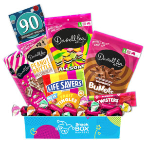 90th Birthday Darrell Lea Faves Chocolate Box Gift Hamper – Large