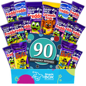 90th birthday freddo and friends gift box hamper