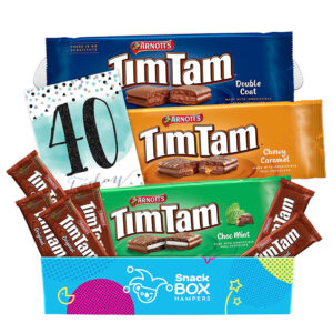 40th birthday tim tam slam gift box hamper fun size