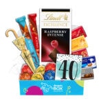 40th Birthday Lindt Premium Chocolate Gift Box Hamper - Fun Size