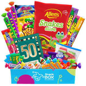 50th Birthday Lolly Box Gift Hamper Fun Size