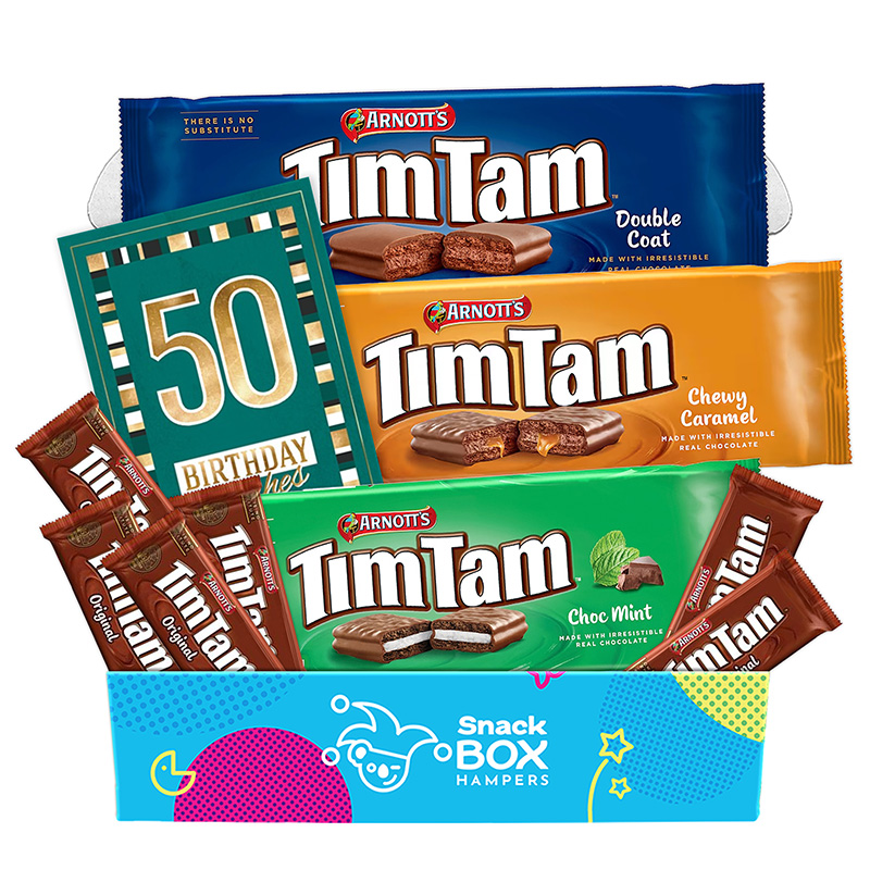 50th-Birthday-Tim-Tam-Slam-Gift-Box-Hamper-Fun-Size 50th birthday tim tam slam gift box hamper fun size