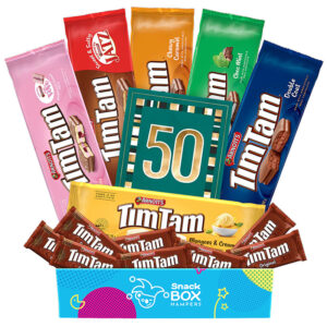 50th Birthday Tim Tam Slam Gift Box Hamper Medium